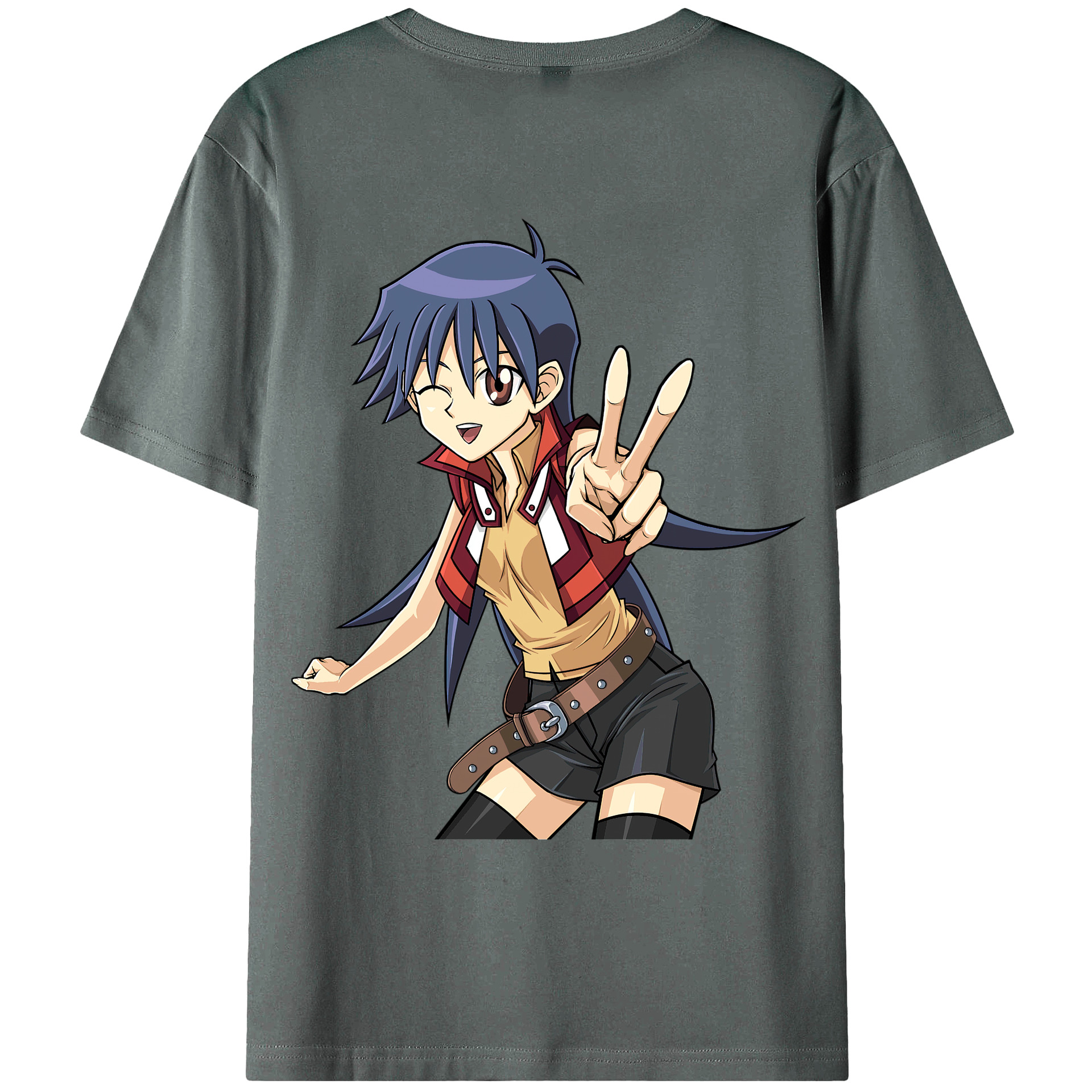（画像用） 遊☆戯☆王 Yu-Gi-Oh! 綿100％ メンズ半袖Tシャツ（バックプリント） 通気性